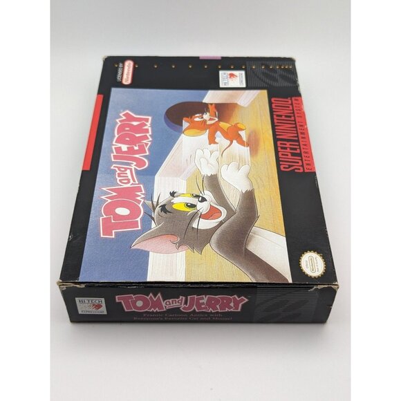 Tom and Jerry (Super Nintendo SNES, 1993) w/ Game & Box ~ Tested & Works VTG - Picture 6 of 12